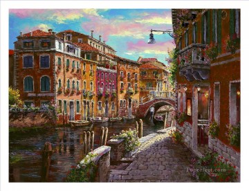 Venice Modern Painting - Shimmering Canal Veneto